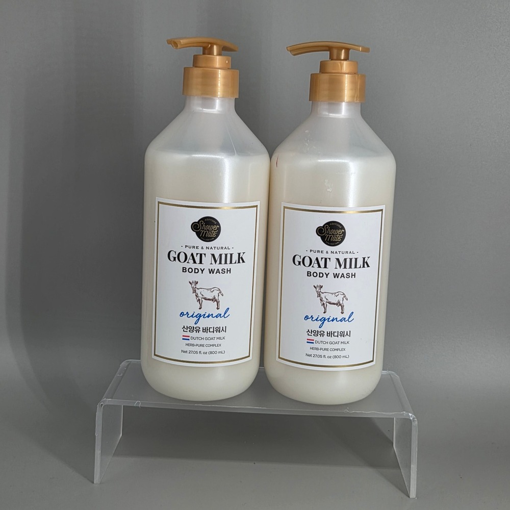 Shower‎ Mate Body Wash 27oz Goat Milk 2 Pack Moisturizing K Beauty Original